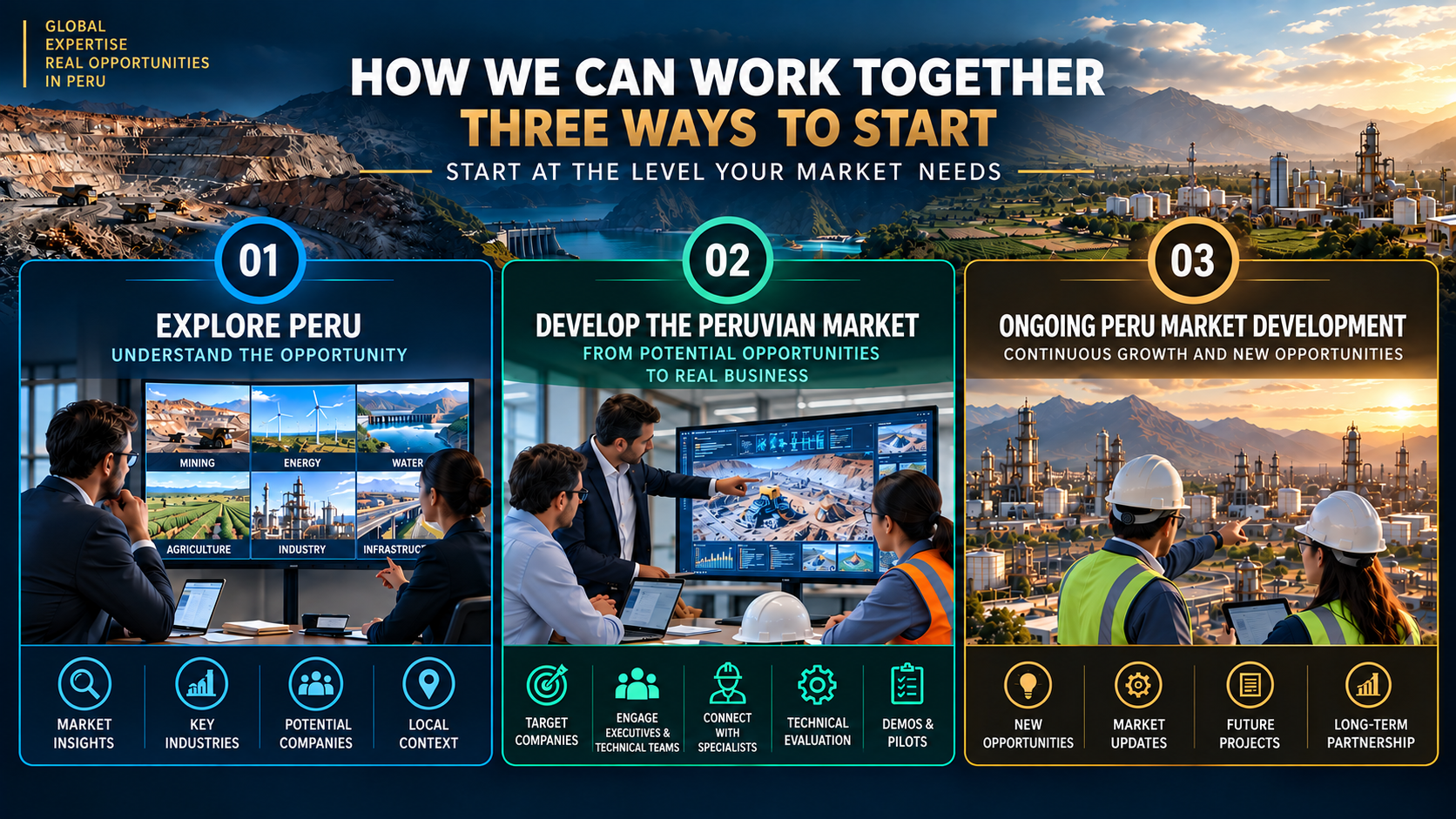Three engagement models for international B2B companies developing the Peruvian market